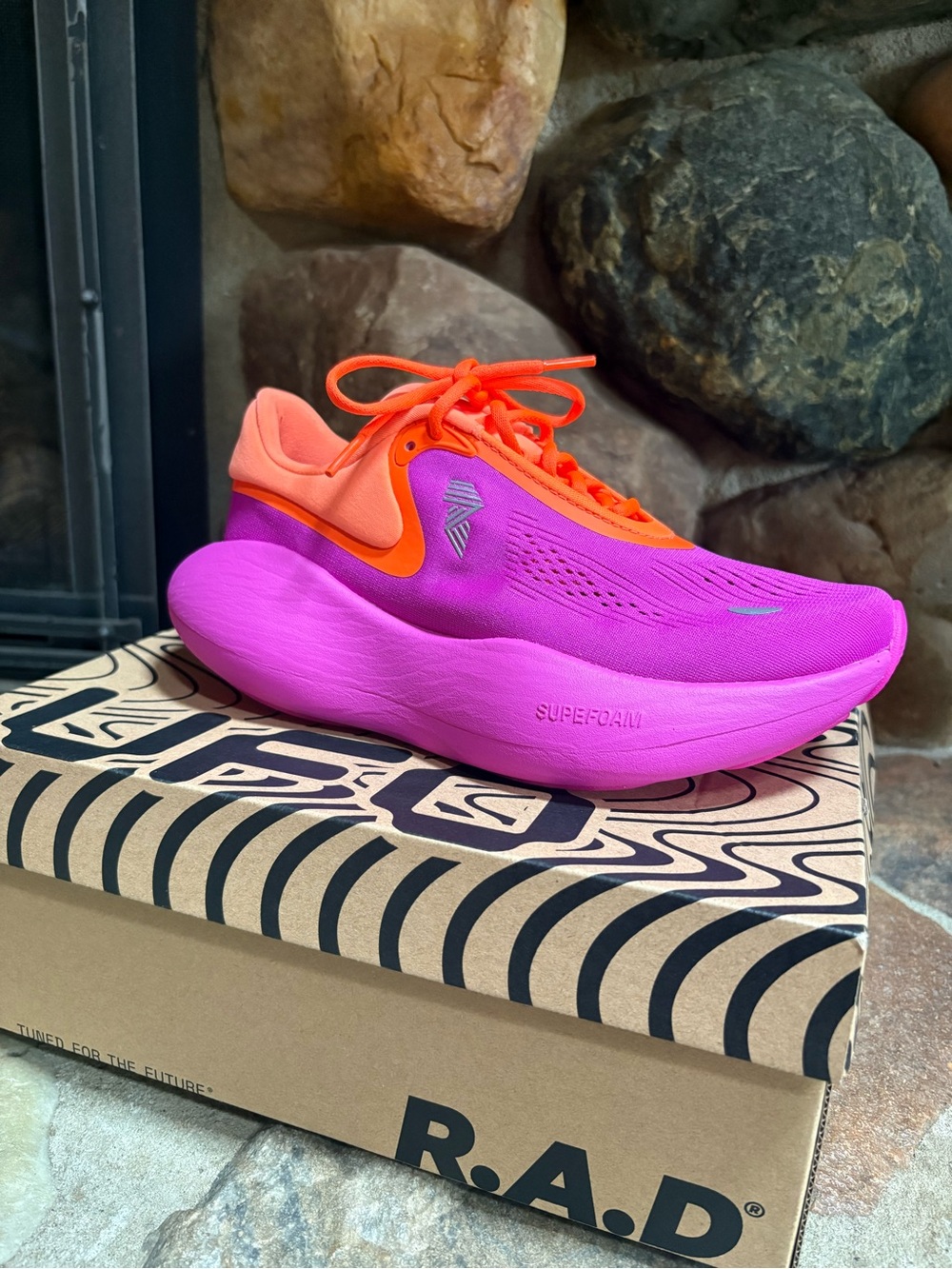 Women’s RAD’s UFO Runners in Pink & Orange - Picture 2 of 4
